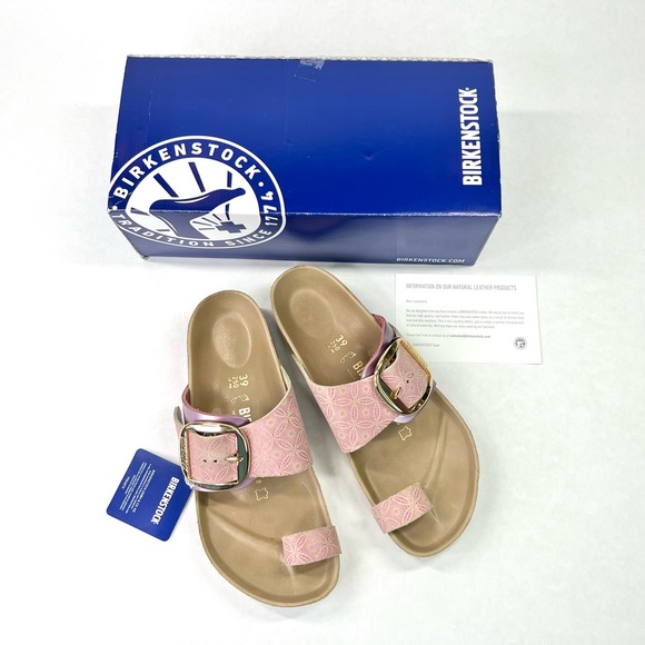 **SOLD**  RARE Birkenstock Miramar Big Buckle Rose Pink 39 Regular Women 8 Men 6 - Picture 11 of 16